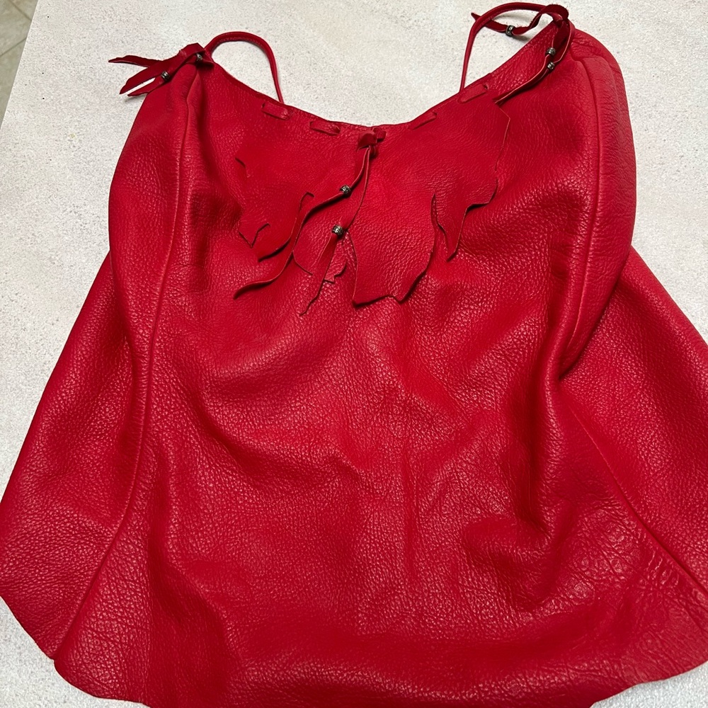 Custom Leather Halter Top